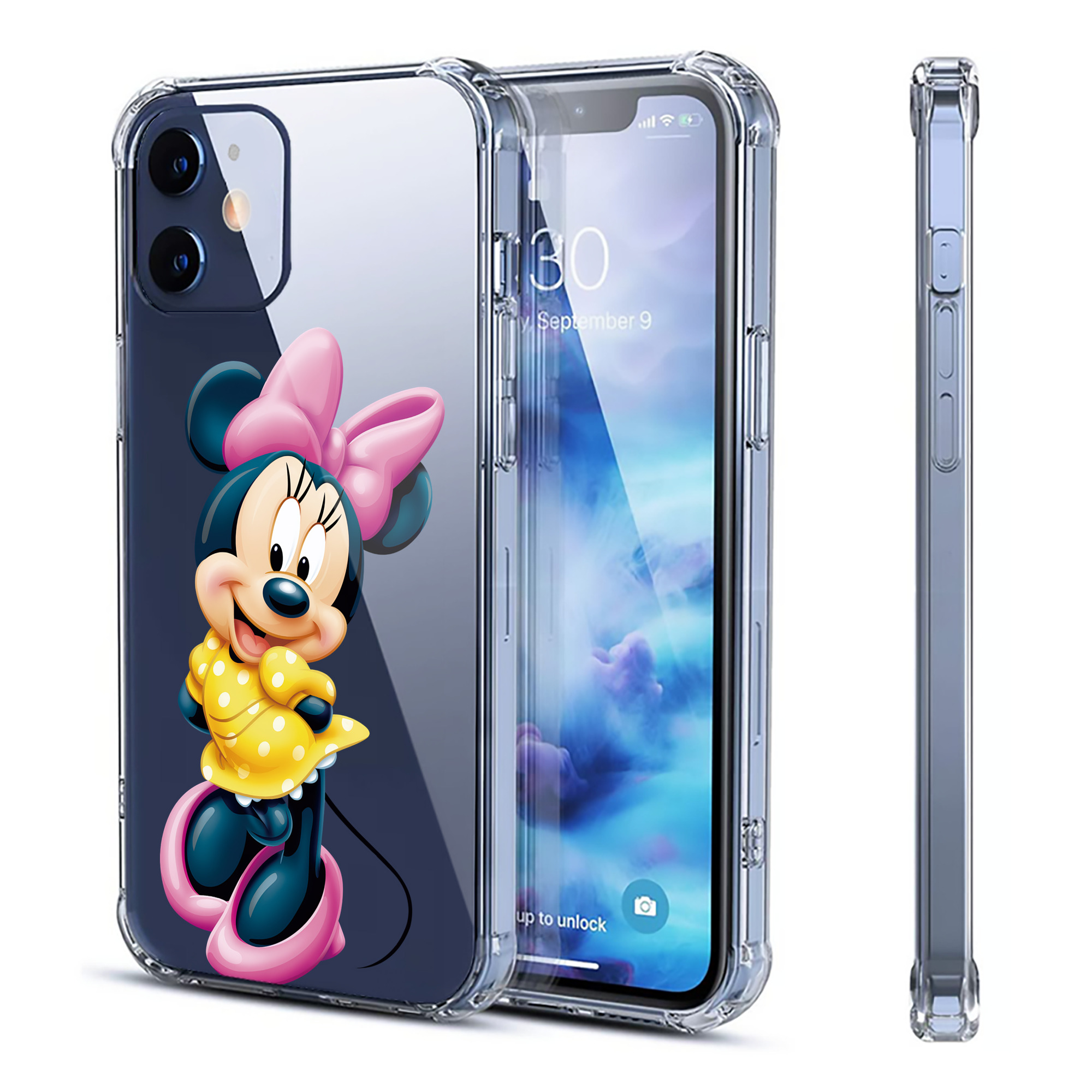 （画像用） ミッキーマウス Mickey Mouse 【iPhone 12シリーズ対応】透明スマホケース（クリアソフトケース）